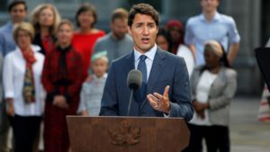 Justin Trudeau  starts re-election campaign
