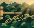 Illustration: a gavel beside a broken chain over a dark forest canopy at dawn, symbolising the Shakahola cult verdict